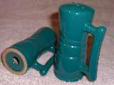 Ringed shakers glazed teal